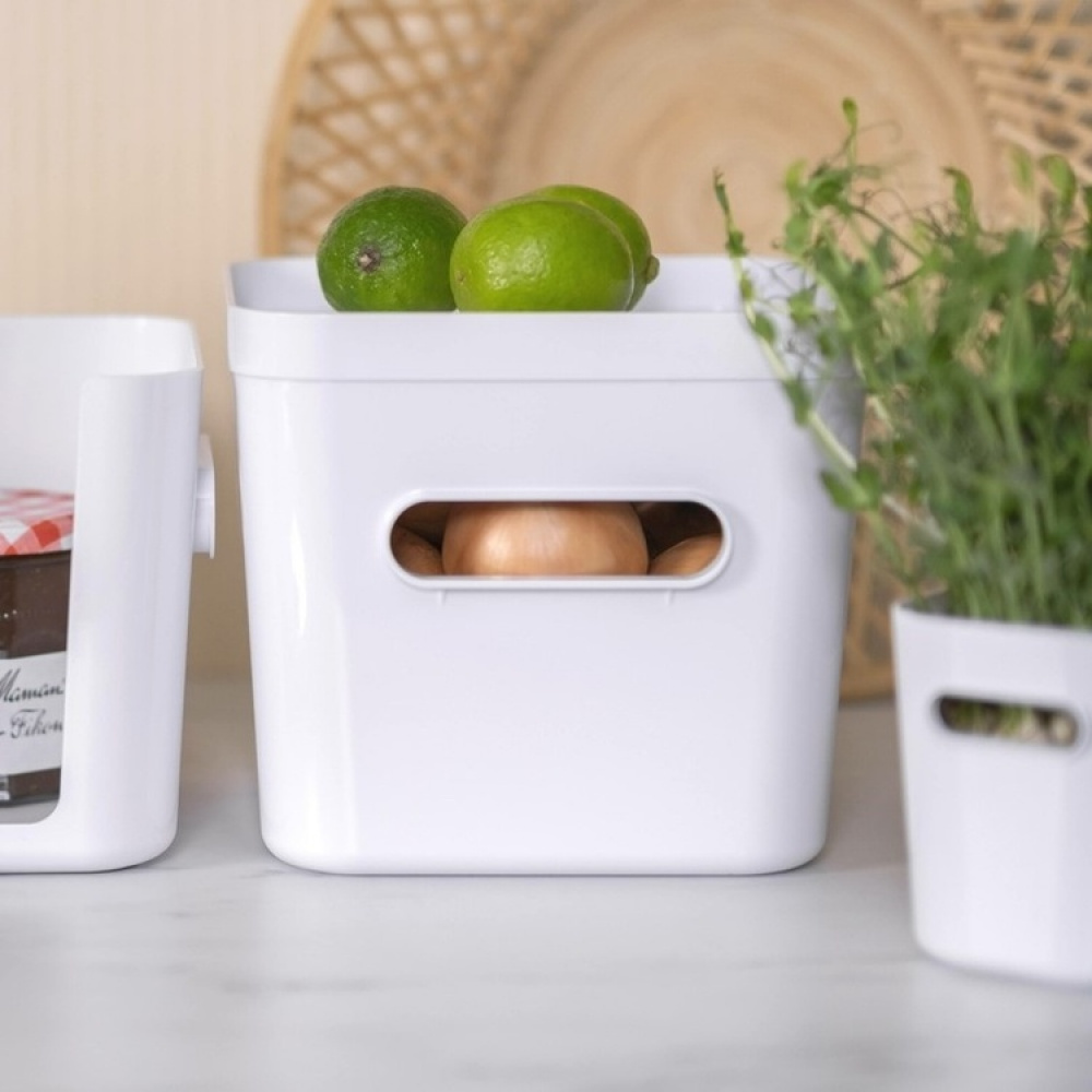 Storage Basket, SMARTSTORE COMPACT SQUARE LARGE, 20 x 20 x H 16 cm, White in the group Storage / Storage boxes / SmartStore storage boxes at SmartaSaker.se (40840)