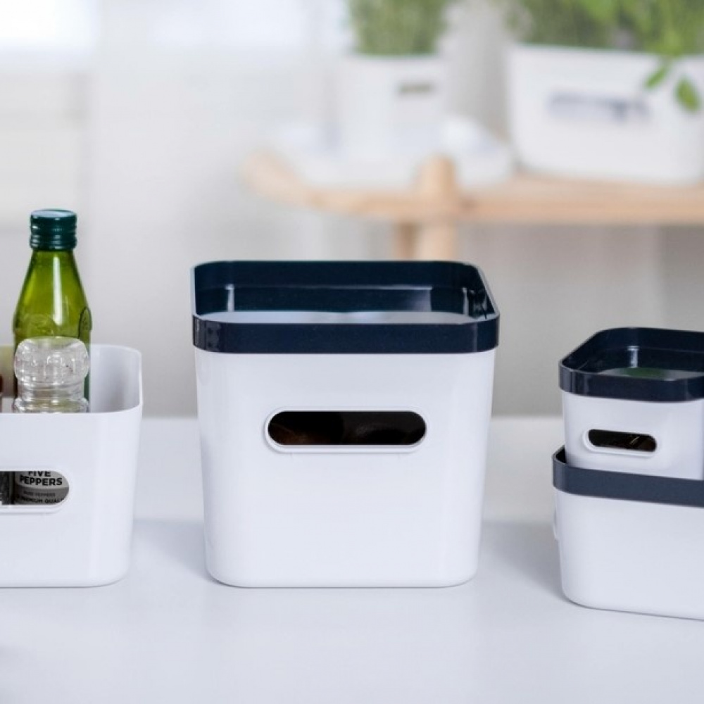 Storage Basket, SMARTSTORE COMPACT SQUARE LARGE, 20 x 20 x H 16 cm, White in the group Storage / Storage boxes / SmartStore storage boxes at SmartaSaker.se (40840)