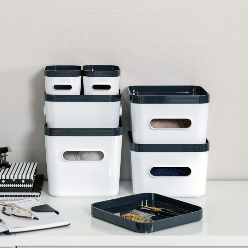 Storage Basket, SMARTSTORE COMPACT SQUARE LARGE, 20 x 20 x H 16 cm, White in the group Storage / Storage boxes / SmartStore storage boxes at SmartaSaker.se (40840)