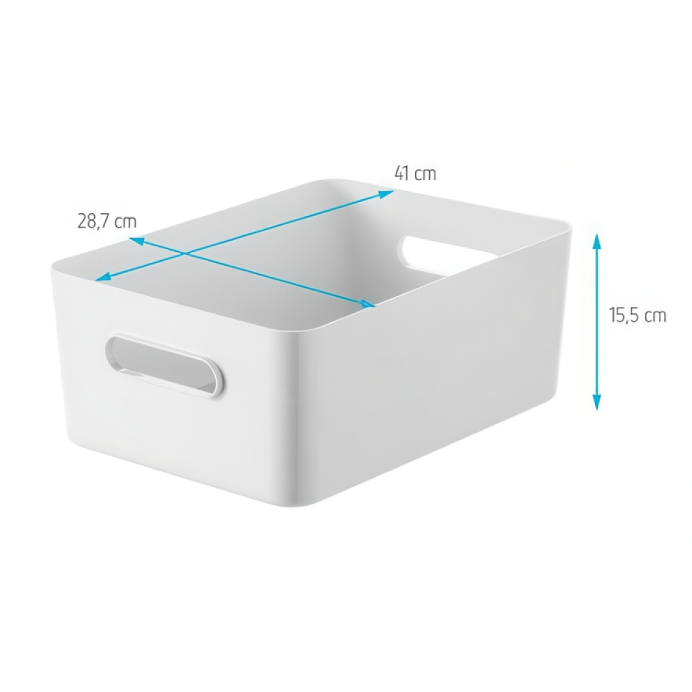 Storage box, Large, SMARTSTORE COMPACT L, 41 x 28,7 x H 15,5 cm in the group Storage / Storage boxes / SmartStore storage boxes at SmartaSaker.se (40841)
