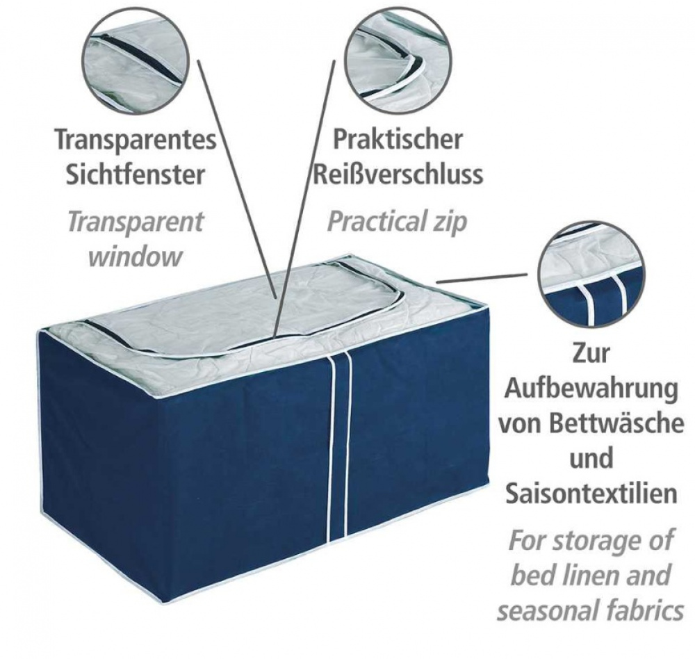 Storage box, soft, JUMBO AIR, 91 x 53 x 48 cm, Blue in the group Storage / Wardrobe storage at SmartaSaker.se (40846)