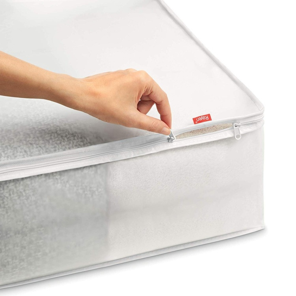 Box for quilts, Soft, MILKY WHITE, 65 x 55 x H 20 cm ,Transparent / White in the group Storage / Wardrobe storage at SmartaSaker.se (40848)