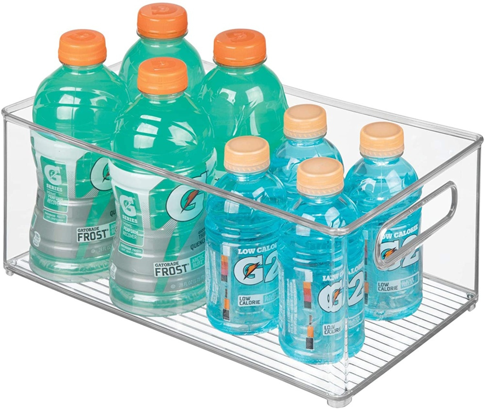 Storage box RPET FRIDGE BINZ XL, 20 x 37 x H15 cm, Transparent in the group Storage / Kitchen storage / Kitchen cabinet organizers at SmartaSaker.se (40851)