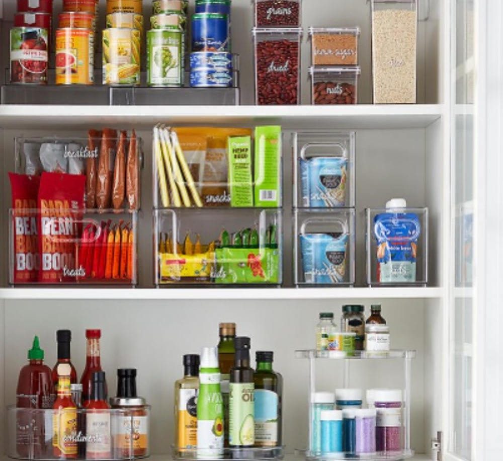 Storage Box, Stackable, THE HOME EDIT NARROW PANTRY BIN, 25,4 x 12,4 x H15,2 cm ,Clear in the group Storage / Storage boxes at SmartaSaker.se (40853)