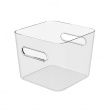Storage Basket, SMARTSTORE COMPACT SQUARE LARGE, 20 x 20 x H 16 cm, Clear Storage Basket, SMARTSTORE COMPACT SQUARE LARGE, 20 x 20 x H 16 cm, Clear