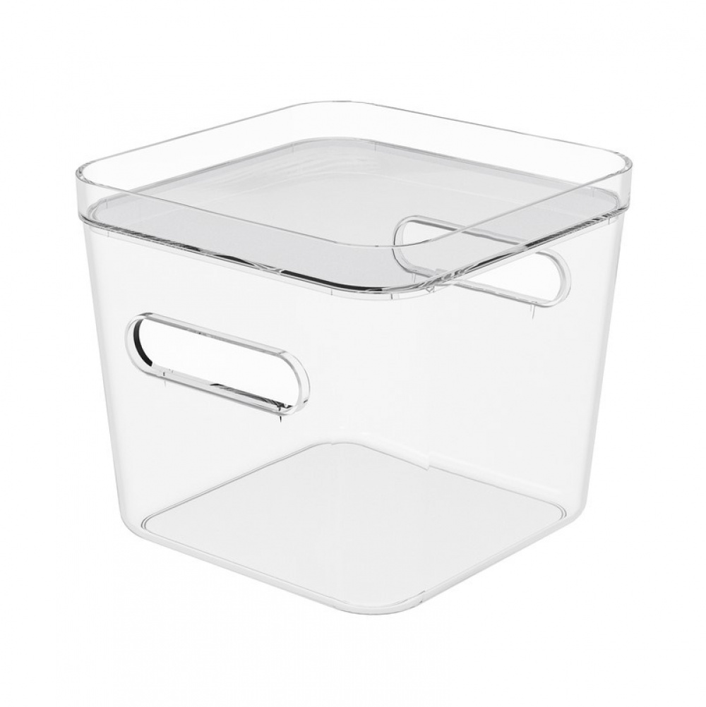 Storage Basket, SMARTSTORE COMPACT SQUARE LARGE, 20 x 20 x H 16 cm, Clear in the group Storage / Storage boxes / SmartStore storage boxes at SmartaSaker.se (40854)