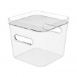 Storage Basket, SMARTSTORE COMPACT SQUARE LARGE, 20 x 20 x H 16 cm, Clear Storage Basket, SMARTSTORE COMPACT SQUARE LARGE, 20 x 20 x H 16 cm, Clear