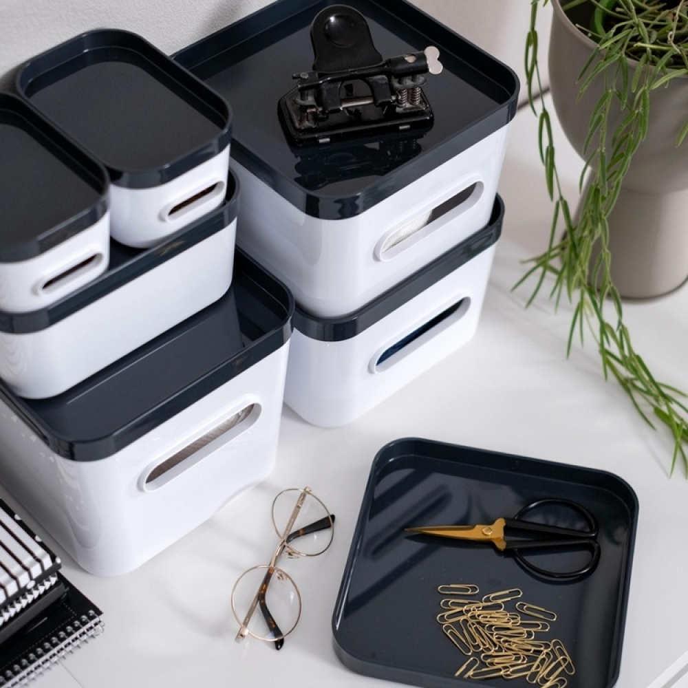 Storage Basket, SMARTSTORE COMPACT SQUARE MEDIUM, 20 x 20 x H 12 cm in the group Storage / Storage boxes / SmartStore storage boxes at SmartaSaker.se (40855)