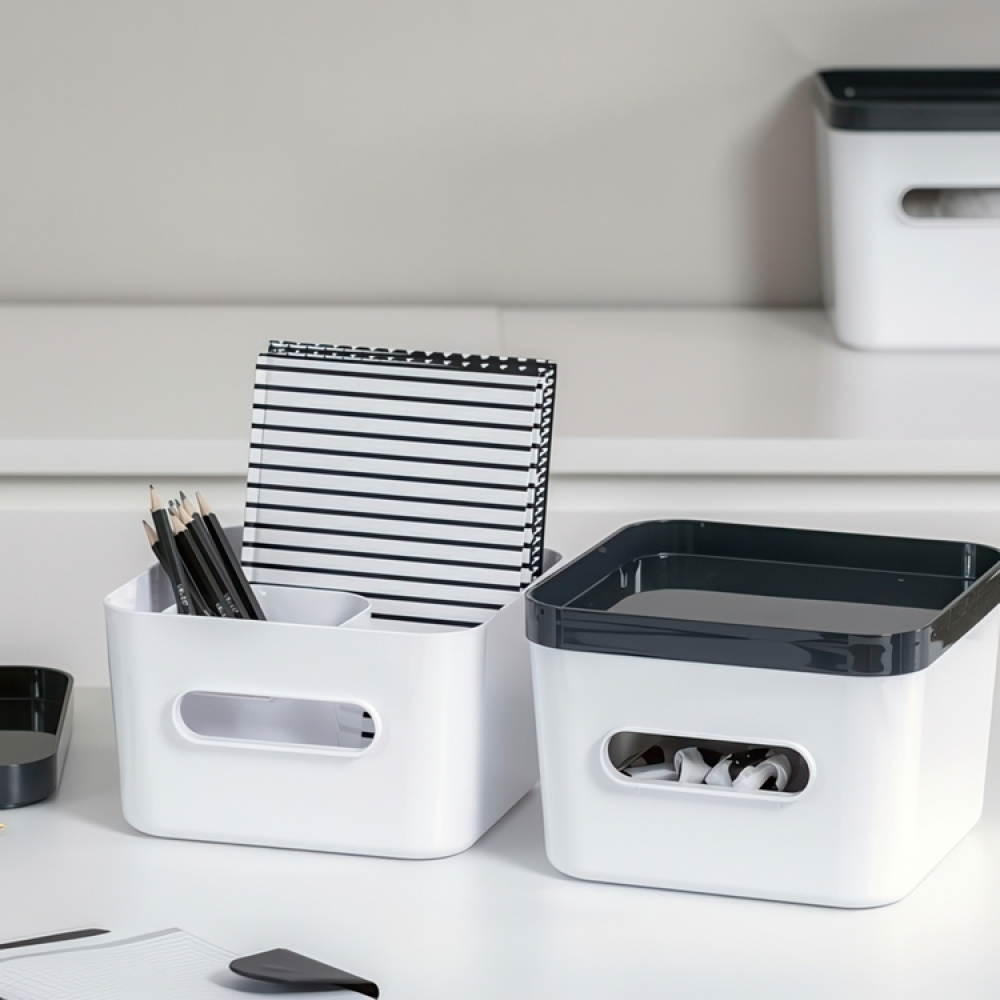 Storage Basket, SMARTSTORE COMPACT SQUARE MEDIUM, 20 x 20 x H 12 cm in the group Storage / Storage boxes / SmartStore storage boxes at SmartaSaker.se (40855)