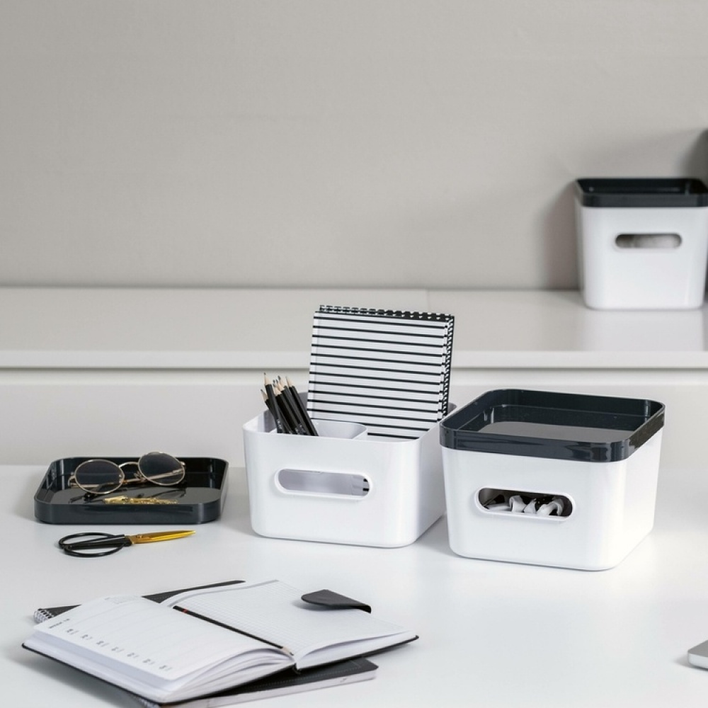 Storage Basket, SMARTSTORE COMPACT SQUARE MEDIUM, 20 x 20 x H 12 cm in the group Storage / Storage boxes / SmartStore storage boxes at SmartaSaker.se (40855)