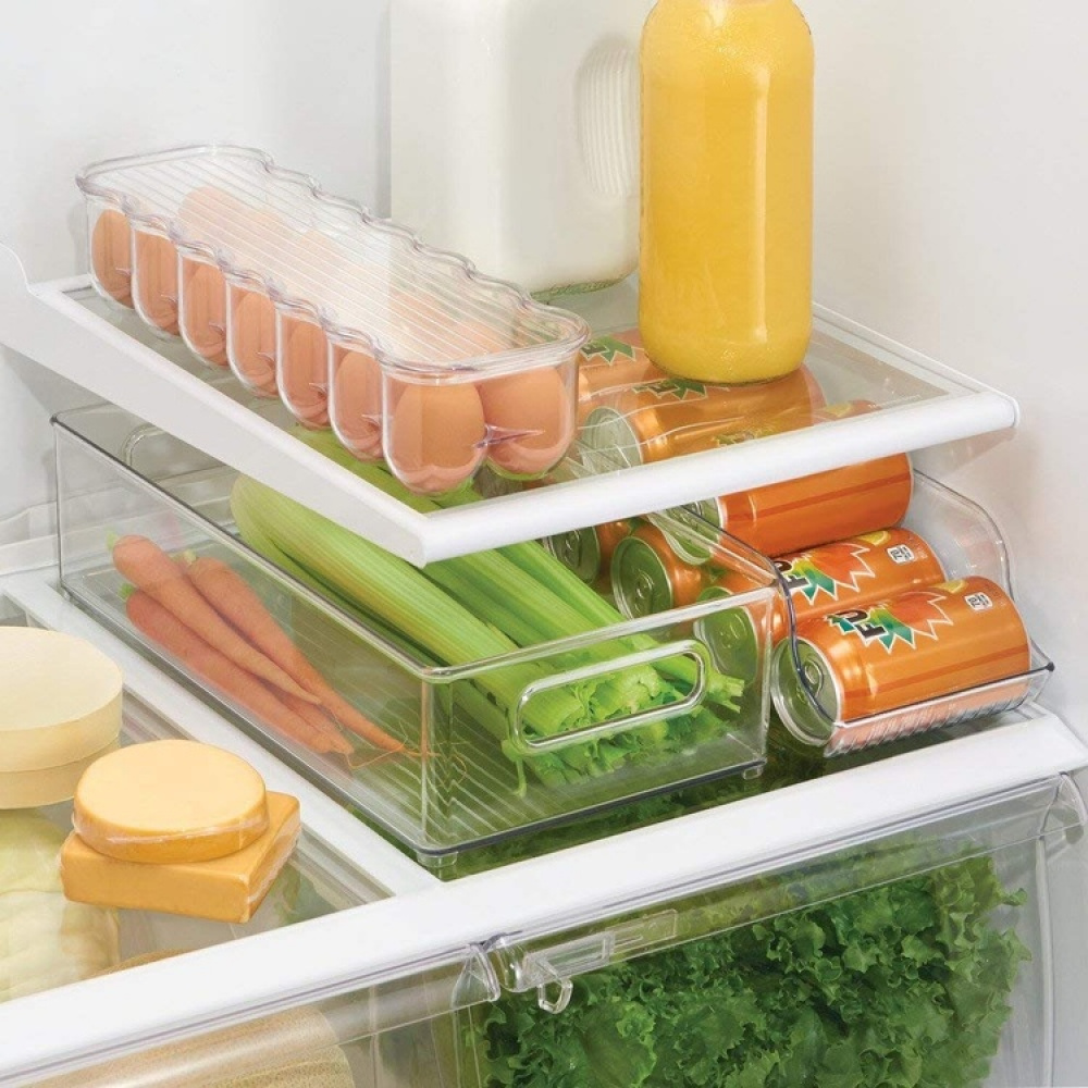 Storage box with handle, KITCHEN BINZ, 20,3 x 36,8 x H10,2 cm, Transparent in the group Storage / Kitchen storage / Kitchen cabinet organizers at SmartaSaker.se (40856)