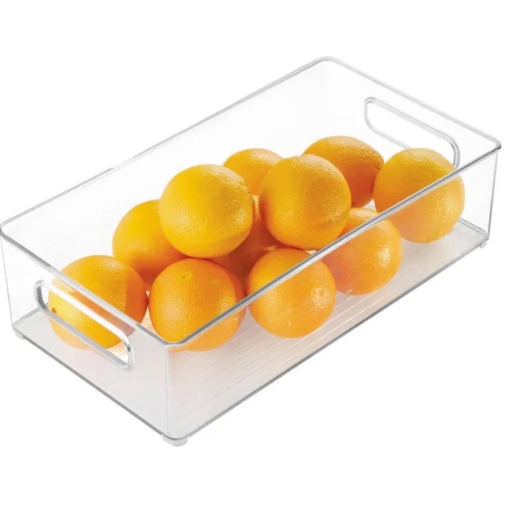 Storage box with handle, KITCHEN BINZ, 20,3 x 36,8 x H10,2 cm, Transparent in the group Storage / Kitchen storage / Kitchen cabinet organizers at SmartaSaker.se (40856)