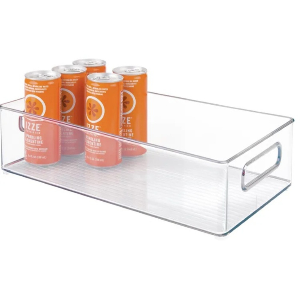 Storage box with handle, KITCHEN BINZ, 20,3 x 36,8 x H10,2 cm, Transparent in the group Storage / Kitchen storage / Kitchen cabinet organizers at SmartaSaker.se (40856)