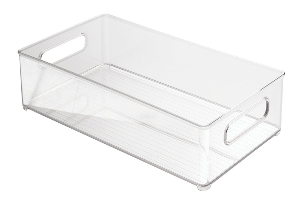 Storage box with handle, KITCHEN BINZ, 20,3 x 36,8 x H10,2 cm, Transparent in the group Storage / Kitchen storage / Kitchen cabinet organizers at SmartaSaker.se (40856)