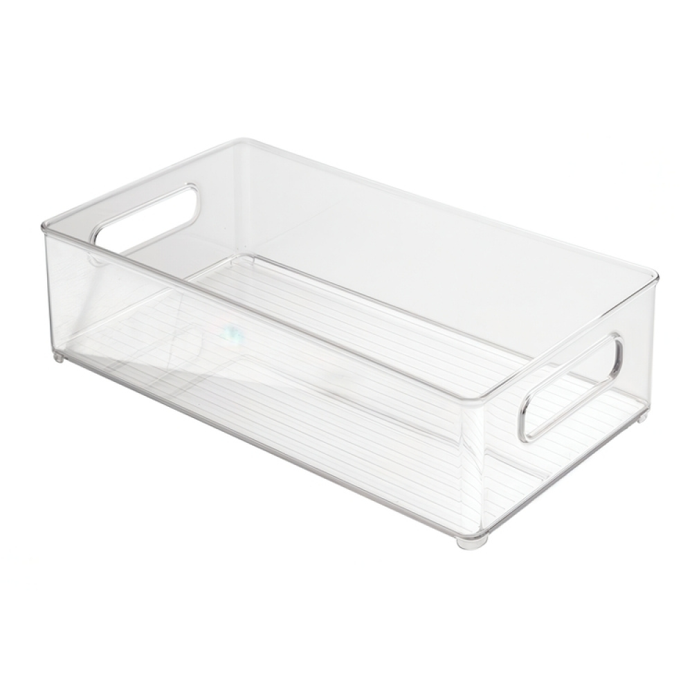 Storage box with handle, KITCHEN BINZ, 20,3 x 36,8 x H10,2 cm, Transparent in the group Storage / Kitchen storage / Kitchen cabinet organizers at SmartaSaker.se (40856)