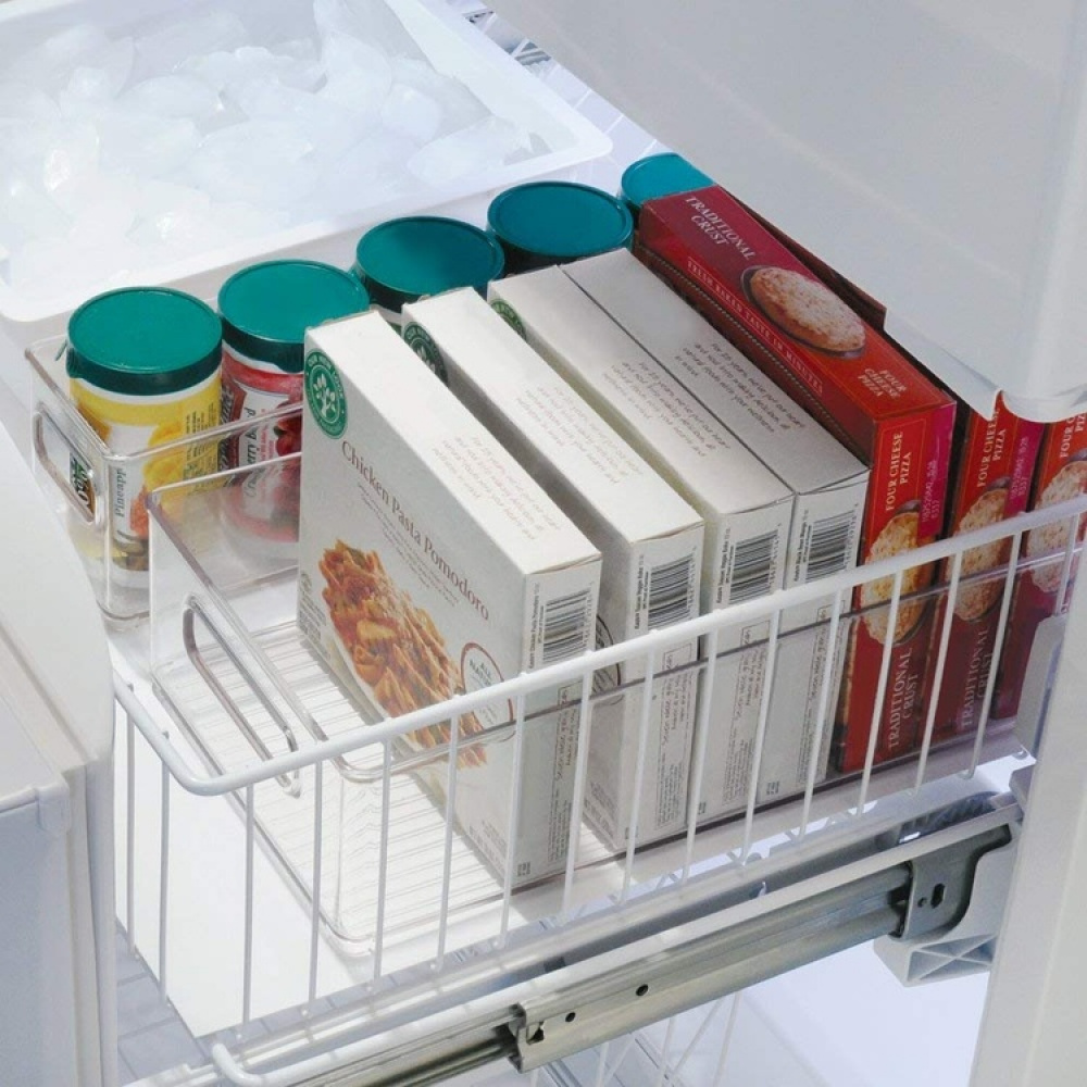 Storage box with handle, KITCHEN BINZ, 20,3 x 36,8 x H10,2 cm, Transparent in the group Storage / Kitchen storage / Kitchen cabinet organizers at SmartaSaker.se (40856)
