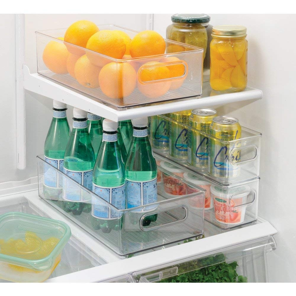 Storage box with handle, KITCHEN BINZ, 20,3 x 36,8 x H10,2 cm, Transparent in the group Storage / Kitchen storage / Kitchen cabinet organizers at SmartaSaker.se (40856)