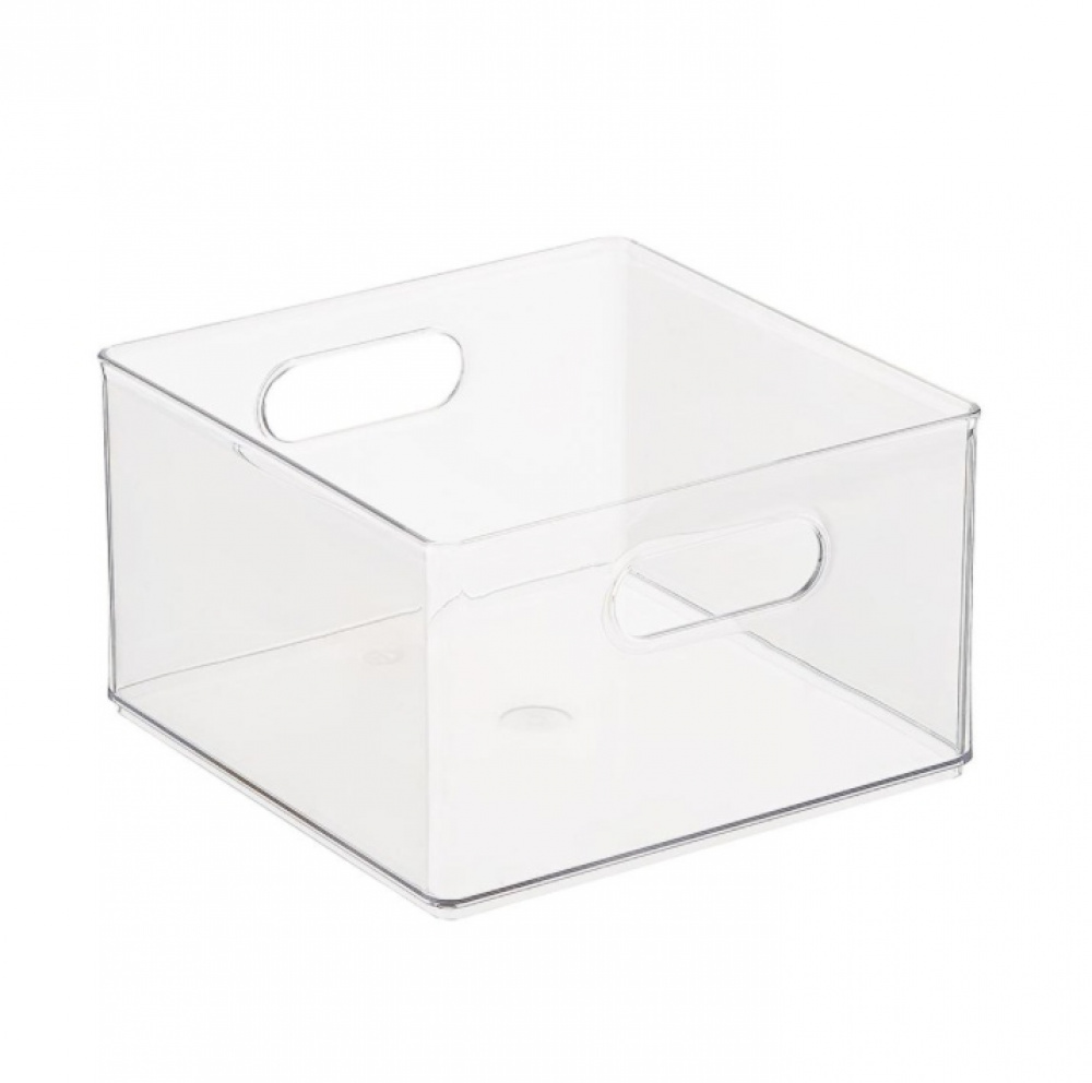 Storage Box, THE HOME EDIT ALL PURPOSE BIN, Deep, 25,4 x 25,4 x H 15,2 cm, Transparent in the group Storage / Kitchen storage / Fridge storage at SmartaSaker.se (40857)