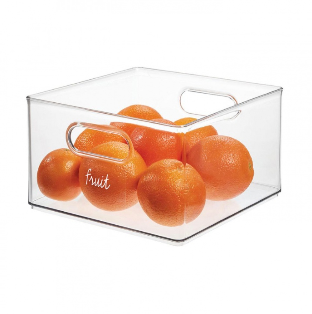 Storage Box, THE HOME EDIT ALL PURPOSE BIN, Deep, 25,4 x 25,4 x H 15,2 cm, Transparent in the group Storage / Kitchen storage / Fridge storage at SmartaSaker.se (40857)
