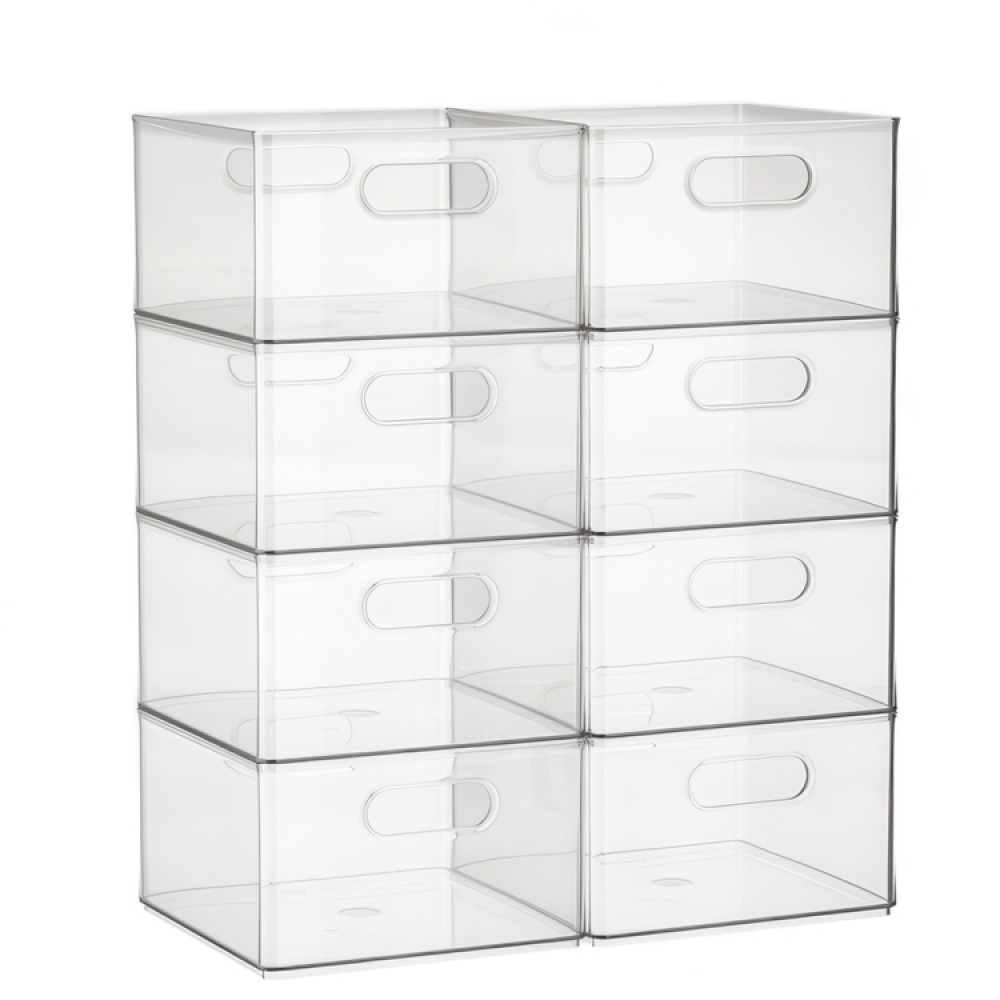 Storage Box, THE HOME EDIT ALL PURPOSE BIN, Deep, 25,4 x 25,4 x H 15,2 cm, Transparent in the group Storage / Kitchen storage / Fridge storage at SmartaSaker.se (40857)