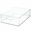 Storage Box, THE HOME EDIT ALL PURPOSE BIN, 25,4 x 38,1 x H10,8 cm, Clear Storage Box, THE HOME EDIT ALL PURPOSE BIN, 25,4 x 38,1 x H10,8 cm, Clear