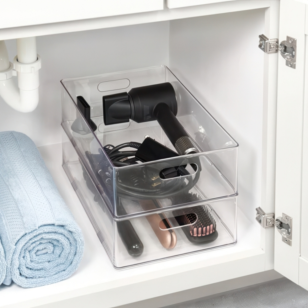 Storage Box, THE HOME EDIT ALL PURPOSE BIN, 25,4 x 38,1 x H10,8 cm, Clear in the group Storage / Storage boxes at SmartaSaker.se (40858)