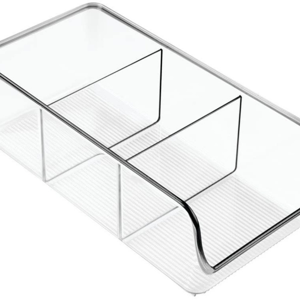 Storage box with compartments, CABINET ORGANIZER, 14 x 30 x H 9 cm, Clear in the group Storage / Kitchen storage / Kitchen cabinet organizers at SmartaSaker.se (40859)