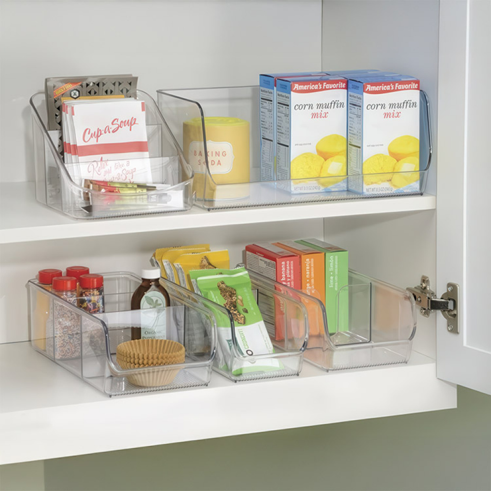 Storage box with compartments, CABINET ORGANIZER, 14 x 30 x H 9 cm, Clear in the group Storage / Kitchen storage / Kitchen cabinet organizers at SmartaSaker.se (40859)