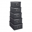 Storage boxes, Set of 5, BIGSO JOACHIM CANVAS