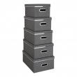 Storage boxes, Set of 5, BIGSO JOACHIM CANVAS