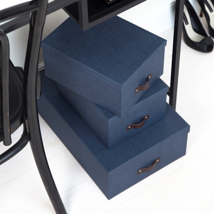 Storage boxes, Canvas Laminate, INGE, Set of 3 in the group Storage / Storage boxes / BigSo storage boxes at SmartaSaker.se (40861)