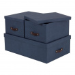 Storage boxes, Canvas Laminate, INGE, Set of 3