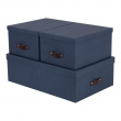Storage boxes, Canvas Laminate, INGE, Set of 3