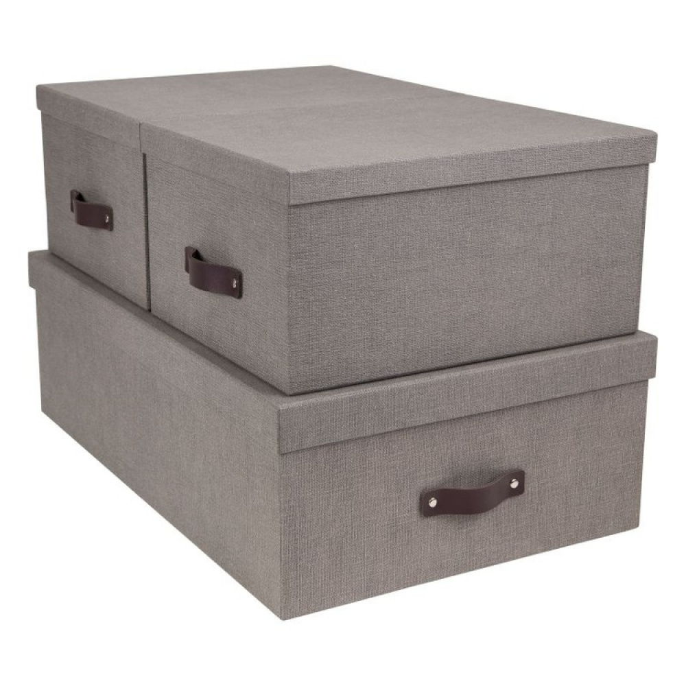 Storage boxes, Canvas Laminate, INGE, Set of 3 in the group Storage / Storage boxes / BigSo storage boxes at SmartaSaker.se (40861)