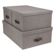 Storage boxes, Canvas Laminate, INGE, Set of 3