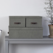 Storage boxes, Canvas Laminate, INGE, Set of 3