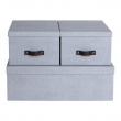 Storage boxes, Canvas Laminate, INGE, Set of 3