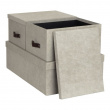 Storage boxes, Canvas Laminate, INGE, Set of 3
