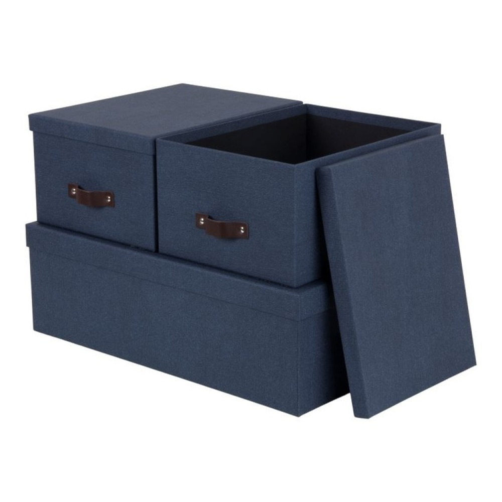 Storage boxes, Canvas Laminate, INGE, Set of 3 in the group Storage / Storage boxes / BigSo storage boxes at SmartaSaker.se (40861)