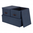 Storage boxes, Canvas Laminate, INGE, Set of 3