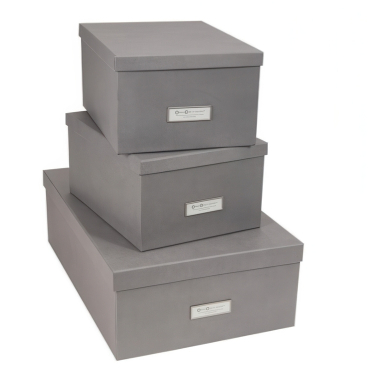 Storage boxes, Paper Laminate, INGE, Set of 3 in the group Storage / Storage boxes / BigSo storage boxes at SmartaSaker.se (40863)