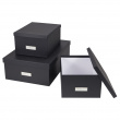 Storage boxes, Paper Laminate, INGE, Set of 3