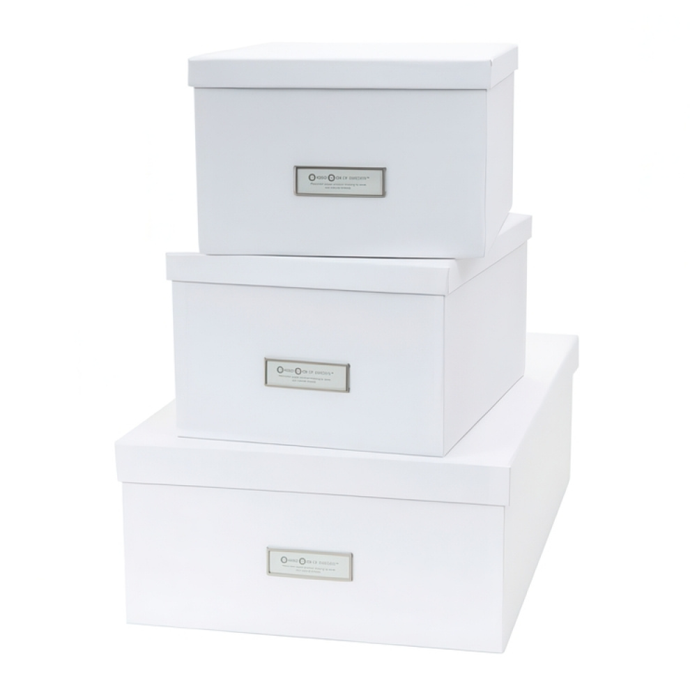 Storage boxes, Paper Laminate, INGE, Set of 3 in the group Storage / Storage boxes / BigSo storage boxes at SmartaSaker.se (40863)