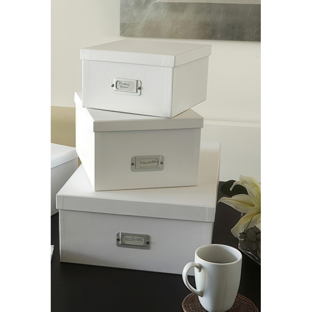 Storage boxes, Paper Laminate, INGE, Set of 3 in the group Storage / Storage boxes / BigSo storage boxes at SmartaSaker.se (40863)