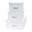Storage boxes, Paper Laminate, INGE, Set of 3