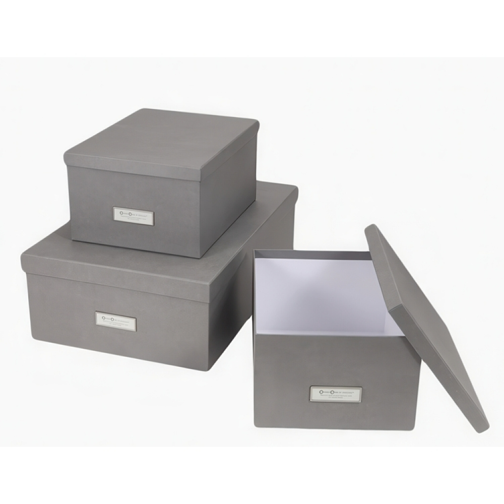 Storage boxes, Paper Laminate, INGE, Set of 3 in the group Storage / Storage boxes / BigSo storage boxes at SmartaSaker.se (40863)