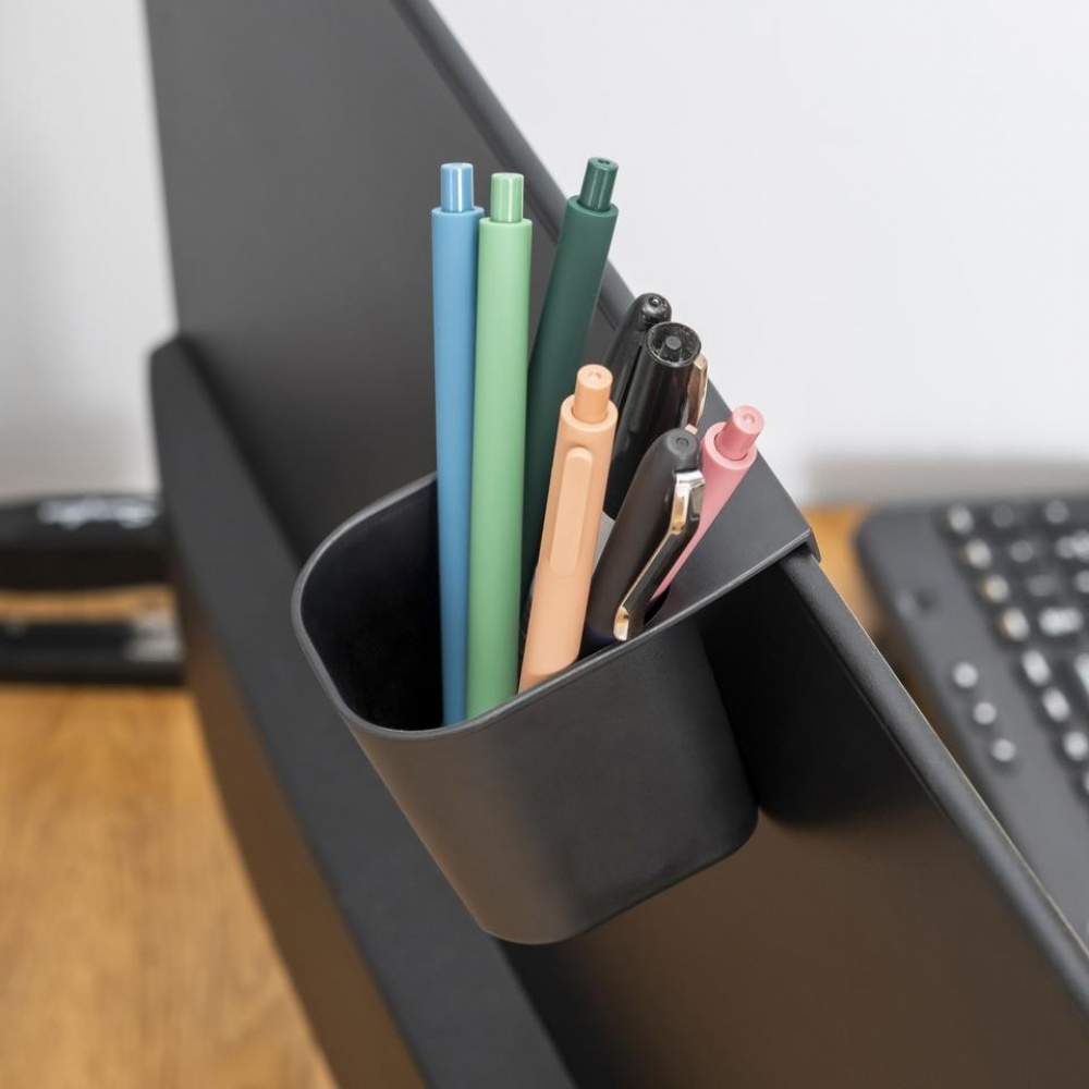 Storage cups witt hooks, Set of 3, SCREEN TIDY POTS, Kikkerland, Black in the group Storage / Kitchen storage / Storage bins and jars at SmartaSaker.se (40864)