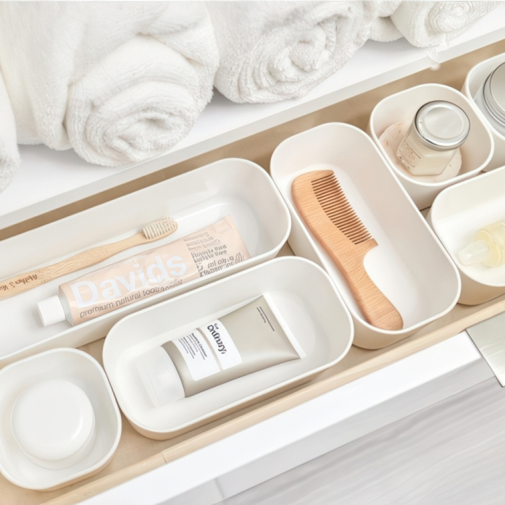 Drawer Organiser, ECO SMALL COMPAcT BIN, 9 x 9 x H 6,4cm, Offwhite in the group Storage / Kitchen storage / Storage jars at SmartaSaker.se (40868)