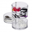 Storage tower, 4 compartments, ORGANIZER TOWER, Ø 11,5 x H 17,5 cm, Clear