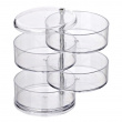 Storage tower, 4 compartments, ORGANIZER TOWER, Ø 11,5 x H 17,5 cm, Clear